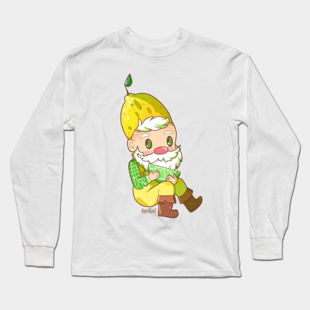 Lemon Gnome Long Sleeve T-Shirt by paintdust